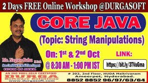 CORE JAVA (FREE Workshop) Online Training @ DURGASOFT