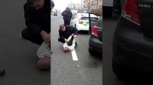Новая Полиция Киева. Жесткое задержание пьяного водителя