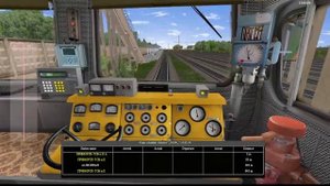 Проба тормозов пассажирского поезда в симуляторе RTrainSim | Passenger train brake test in RTrainSi