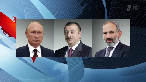 Владимир Путин говорил по телефону с президентом Азербайджана и премьер-министром Армении