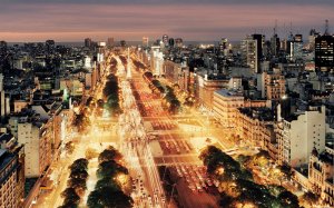 Поездка по ночному Буэнос Айрес | Driving through Buenos Aires at night