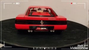 Vintage Diecast red Ferrari Testarossa - Bburago 1/18