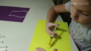 Рисуем пластилином из шприца