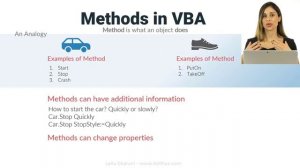 Excel VBA tutorial for beginners: Object Properties & Methods