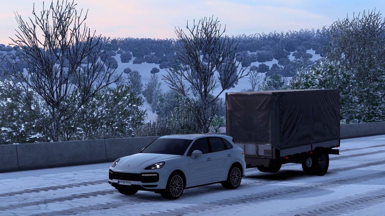 [ETS 2] Porsche Cayenne Turbo 2022 E3_Afternoon Cargo Delivery смотреть онлайн