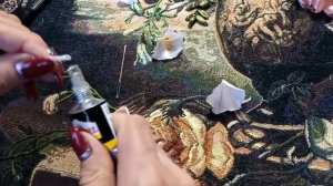 Вышивка лентами "цветок вьюнка"