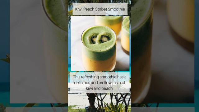 Kiwi Peach Sorbet Smoothie #healthguruwealthguru #shortsvideo