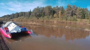 Сплав на моторном катамаране по Камскому водохранилищу.