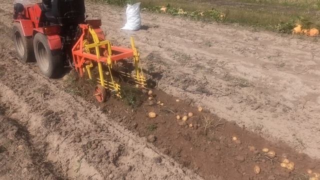 Копаем картофель 2021!!!Самодельная картофелекопалка!!! Полевые испытания!!!