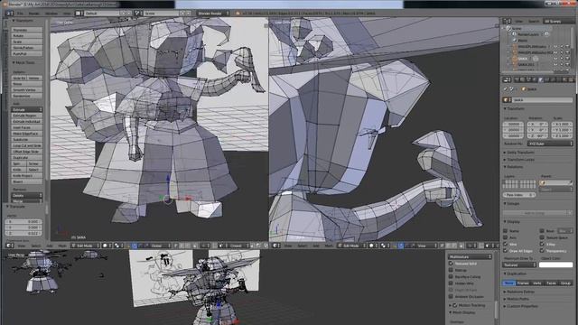 Saika - lowpoly character process/explanation (Blender + Photoshop 3D Texturing + After Effects) смотреть онлайн
