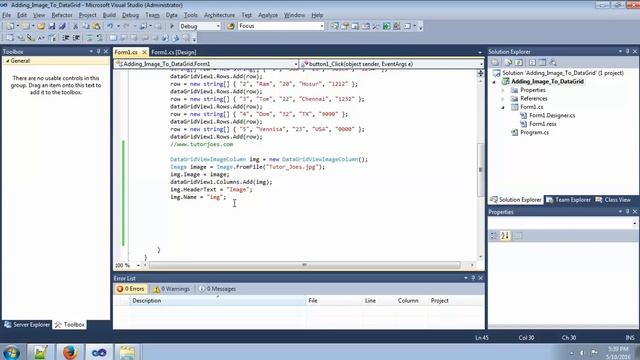 Code For Adding Image To DataGridView смотреть онлайн