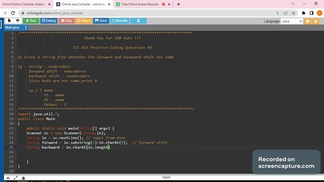 TCS DCA 2023 Coding Questions | Practice Question #3 | Java | Python | #tcsxplore #tcsdigital