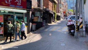 아름다운 초여름 한남동 카페 거리 골목길 구석구석 워킹투어. 부촌 뒷골목과 대사관 길까지. 서울 여행, 4K Seoul Korea Travel Walk.