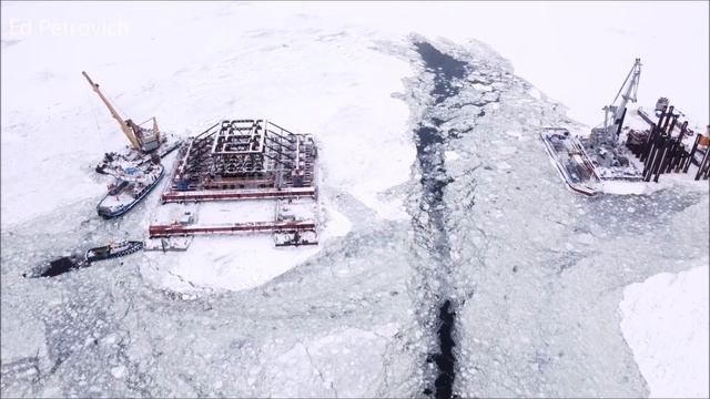 Мост в Самарской обл.20.01.22.Облёт опор № 6,5,4,3.Tolyatti-Klimovka Bridge. смотреть онлайн