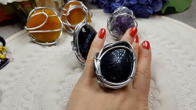 Объёмная вышивка с секретом и кольца из больших камней смотреть онлайн