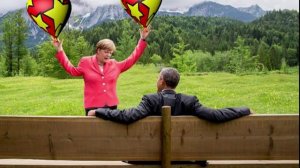 Song of Angela Merkel to Obama at G7