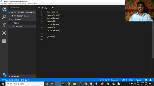 ? Python Variable and Identifiers | ?Python for beginners | ?Python complete course in Tamil