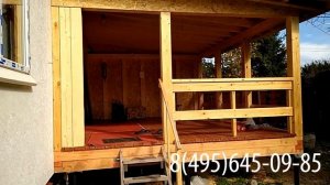 Открытая веранда 3,0х5,0м с односкатной крышей