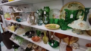 Antique Mall FULL of Fenton & Fairy Lamps! | Antique Shopping In Kentucky | Bright's Antique World