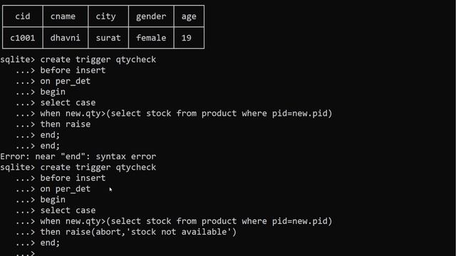 Create Trigger In SQLite And Assignment Solution With Practical, #coding #practical #clanguage #c++