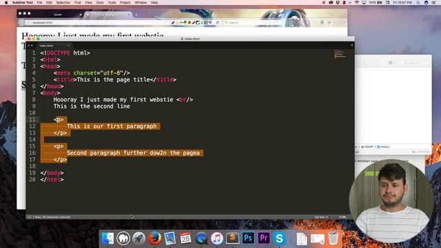 HTML5 and CSS3 beginner tutorial 4 - Line breaks, paragraphs and ...