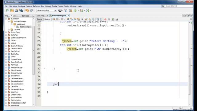 Bubble Sort Algorithm In Java смотреть онлайн