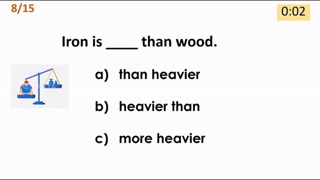 Comparative Adjectives Test смотреть онлайн