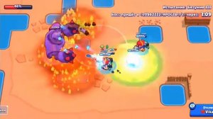 Brawl Stars. Бой с боссом. Уровень Безумие-3 пройден