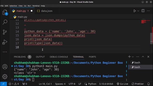30. Working with JSON in Python - Python Beginner Boost