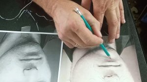 4  Урок.   ПЕРЕВОД ПОРТРЕТА на памятник С ЗАСВЕЧЕННОЙ ФОТОГРАФИИ.