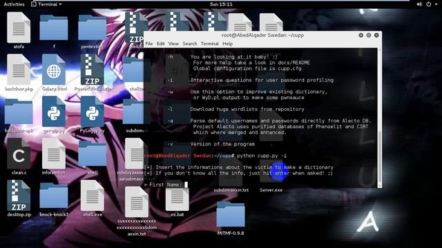 Download Cupp.py Profiling users for password lists смотреть онлайн