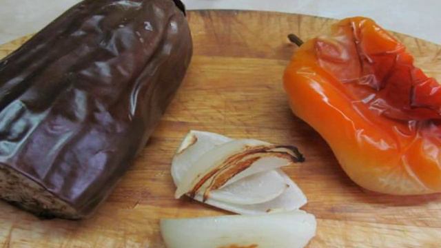 Суп из баранины с фасолью и запеченными овощами