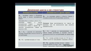 Денежная масса и денежные агрегаты