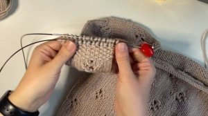 Жемчужный узор спицами | манжет | закрытие петель