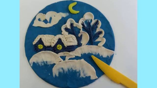 Пластилинография. "Зимний пейзаж" смотреть онлайн