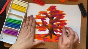 Рисуем осенний пейзаж пластилином / draw an autumn landscape with plasticine