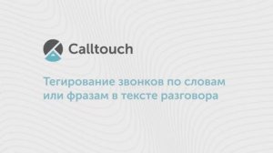 Тегирование звонков по словам или фразам в тексте разговора