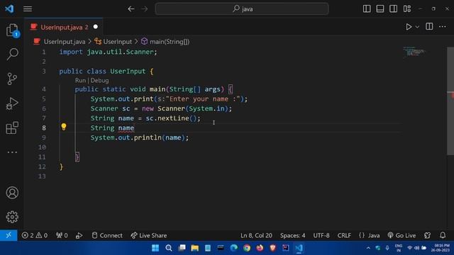 ? User Input in Java | Scanner Class | Java Series | #5 | #javaprogramming