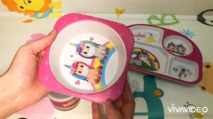 НАБОР ДЕТСКОЙ ПОСУДЫ ИЗ БАМБУКОВОГО ВОЛОКНА «ЕДИНОРОЖКИ»🦄МИЛАЯ ДЕТСКАЯ ПОСУДА - РЕБЁНОК ДОВОЛЕН👍🏻