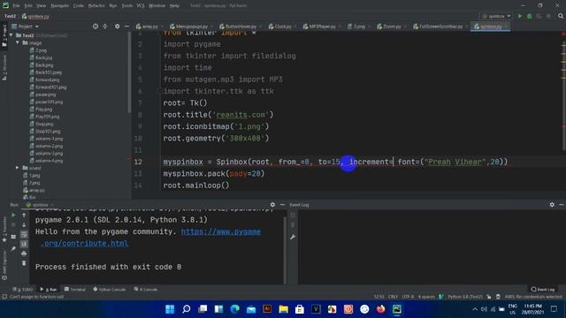 មេរៀន Spinbox Python смотреть онлайн