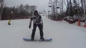 первый спуск на сноуборде