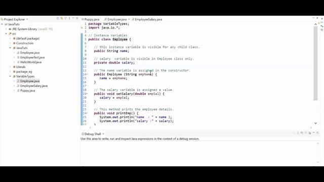 Instance Variables | Java For Beginners | EduTut | Learn Easily in Tamil