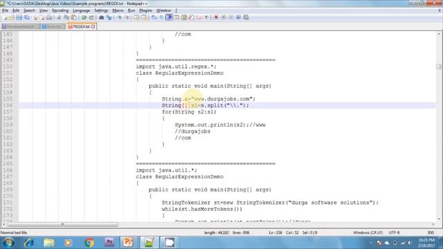 Lesson - 3 : REGEX - Pattern and String class split in Java Programming смотреть онлайн