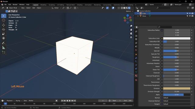 Светящиеся объекты в Blender
