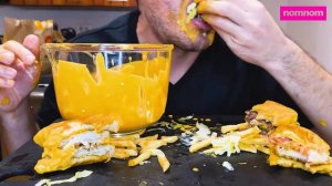 ASMR eating MCDONALDS + BURGER KING for 1 hour no talking 먹방