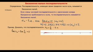 Пределы 5. Бесконечно малая последовательность (бесконечно малая величина) (720p)