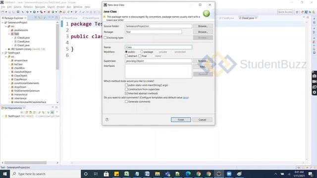 Multiple Inheritance & Hybrid Inheritance in Java || Selenium WebDriver || StudentBuzz