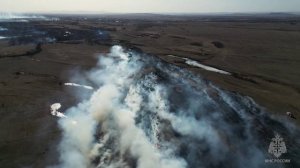Степной пожар в Усть-Абаканском районе