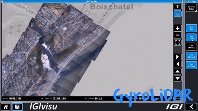ДЗЗ от GyroLiDAR. Работа комплекса в режиме реального времени. Картографирование.