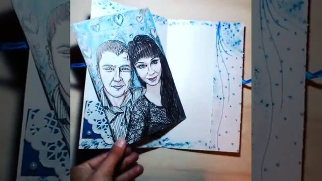Свадебная открытка своими руками. Ручная работа. Сатпаев